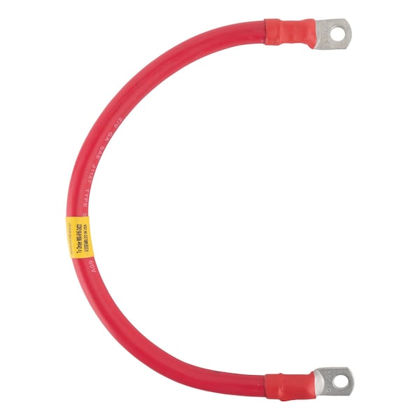 AWG No 2/0 Red Battery Interconnect Cable 18 with 3/8 Lugs